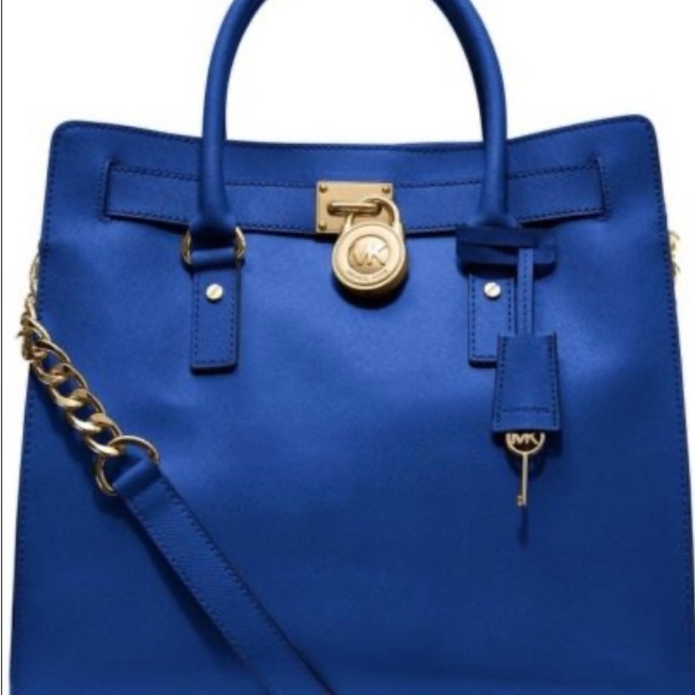 Michael Kors Royal Blue Hamilton Satchel